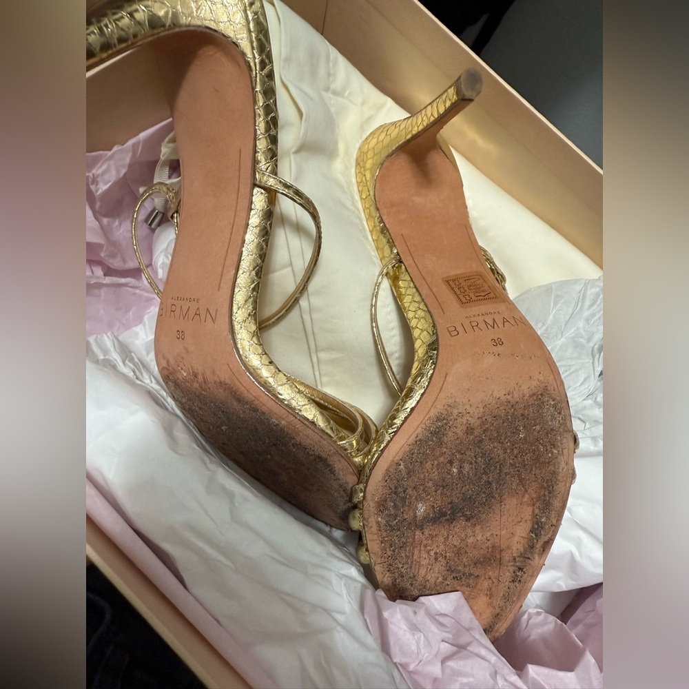 Eve 85 in Snake Oro Alexandre Birman - Picture 4 of 5